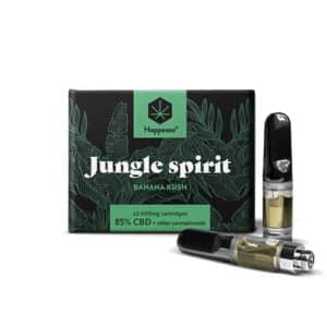 Happease Jungle Spirit Vape cartridge, 85% CBD fullspectrum, 2ks x 600mg