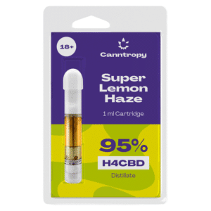 Canntropy H4CBD Vape cartridge Super Lemon Haze, 95% H4CBD, 1ml