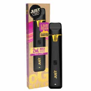 Just CBD 1000mg LIVE RESIN CBD fullspectrum, Disposable Vape pen, OG Kush, 2ml