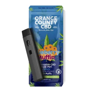 Orange County CBD 1ml Cali Disposable Vape pen 600mg CBD broadspectrum, Blueberry Muffin