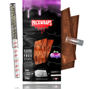 Packwraps x Twisted set, 2 konopné blunty so skleneným filtrom a podnosom, rôzne príchute