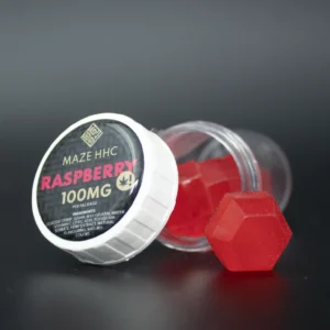 Maze HHC Raspberry Gummies 100mg, 4 x 25mg