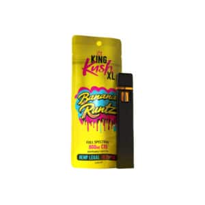 Kush Vape King Kush XL 800mg CBD fullspectrum Disposable Vape pen, Banana Runtz, 1ml