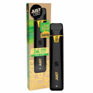 Just CBD 1000mg LIVE RESIN CBD fullspectrum, Disposable Vape pen, Pineapple Express, 2ml