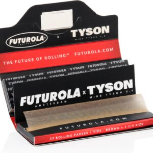 Futurola | Tyson 2.0 Unbleached 1 1/4 Size + Tips Rolling Papers