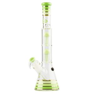 G-Rollz Grace Glass | Golden Line Green Beaker Bong H:46cm - Ø:50mm Socket:29.2mm