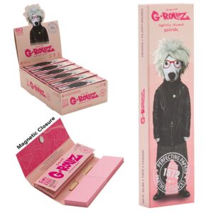 G-Rollz | Pets Rock 'Soup' Pink - 50 KS Slim Papers + Tips