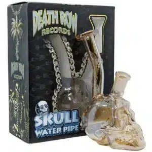 Death Row Records – 5.5″ Assorted Metallic Skull Water Pipe – with 14M Bowl